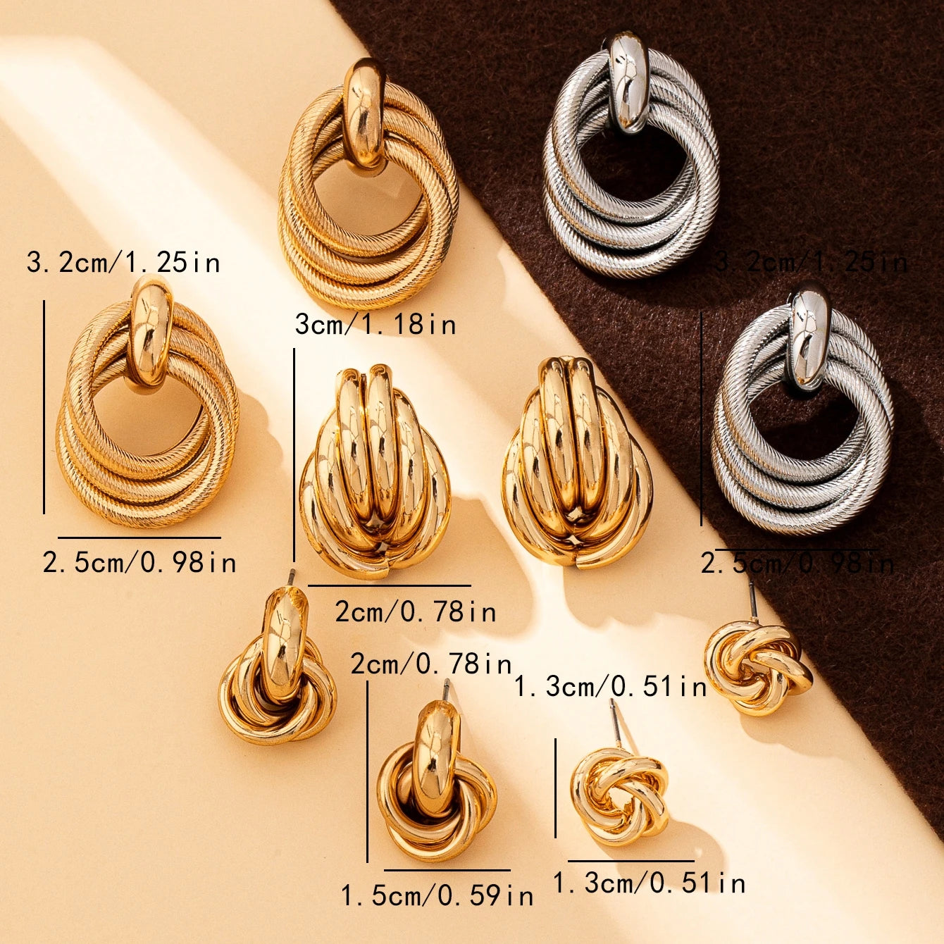 A Pair of Fashionable Bohemian Style Earrings and Jewelry